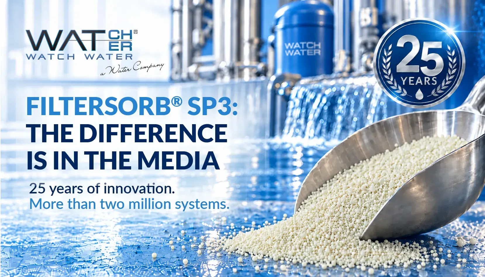 FILTERSORB SP3 25 years of salt-free scale prevention innovation by Watch Water